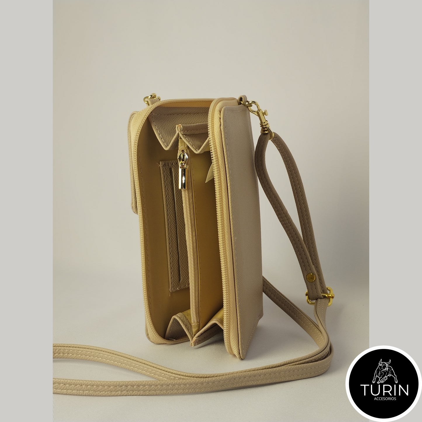 Billetera Portacelular Vedra Beige