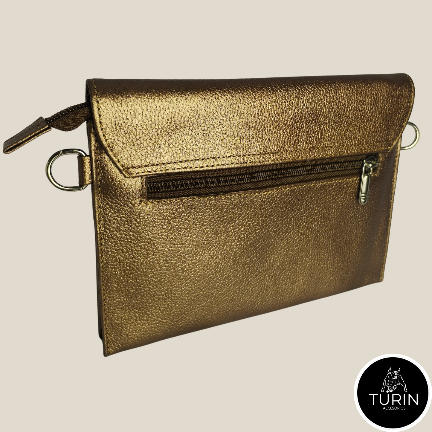Bolso Clutch Avellino Bronce