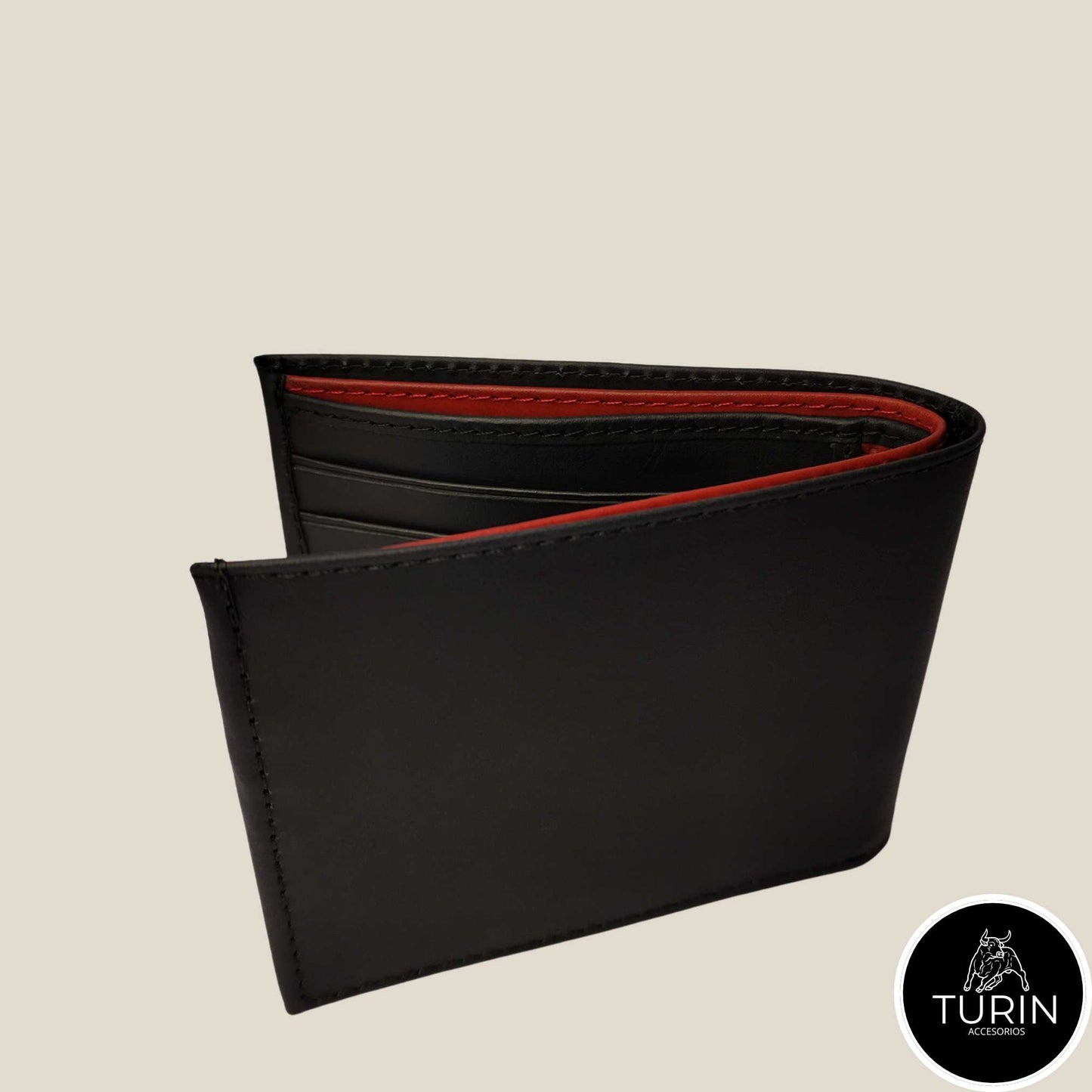 Billetera Campana Negro-Rojo