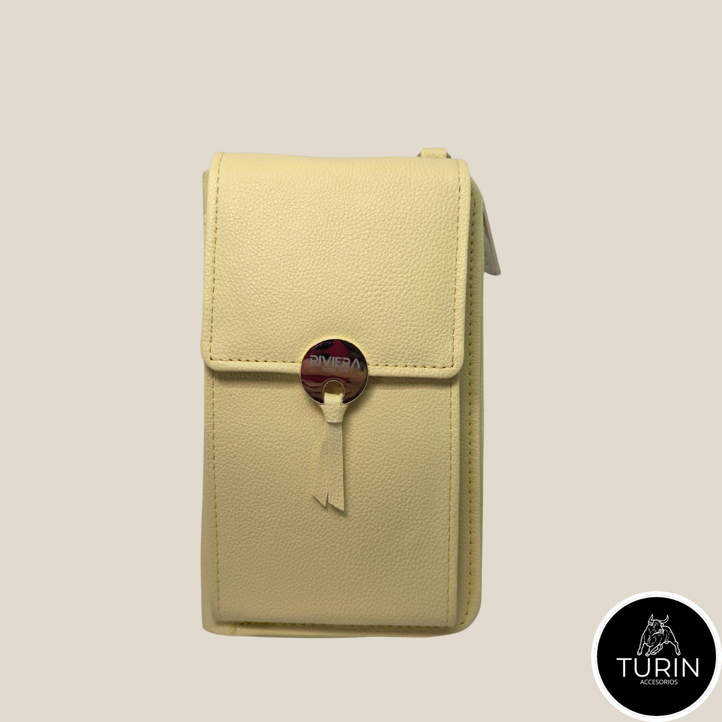Billetera Portacelular Vedra Amarillo 3 en 1