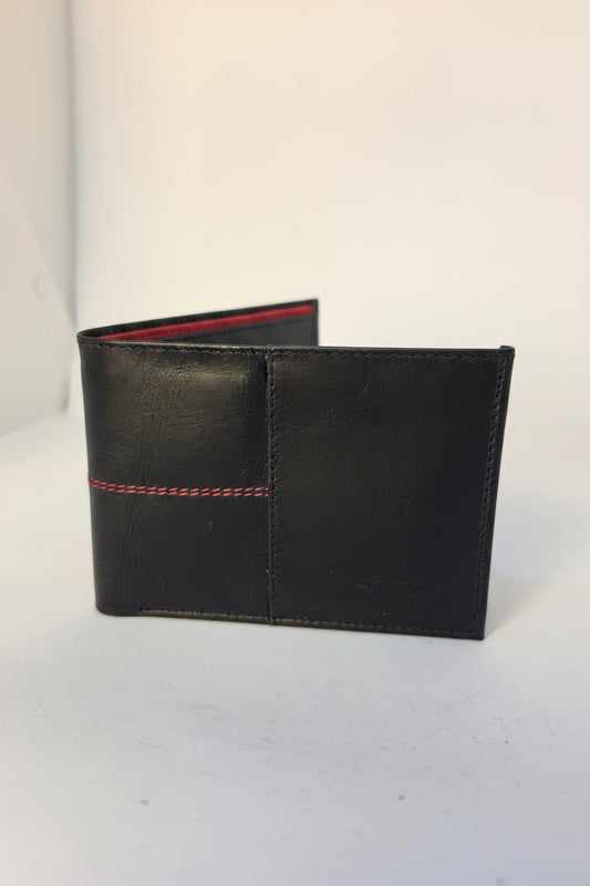 Billetera Tribuna Negro- Rojo