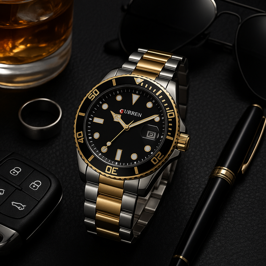 IMPERIAL – Reloj Curren Bicolor con Carátula Negra