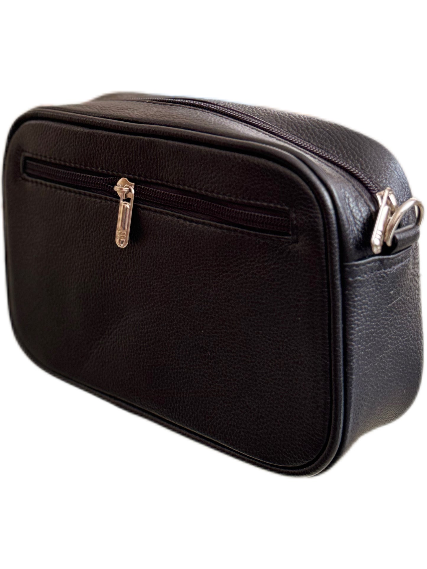 Bolso Mediano Moncalieri en Cuero Negro+ Billetera Cupcake + Envío Gratis