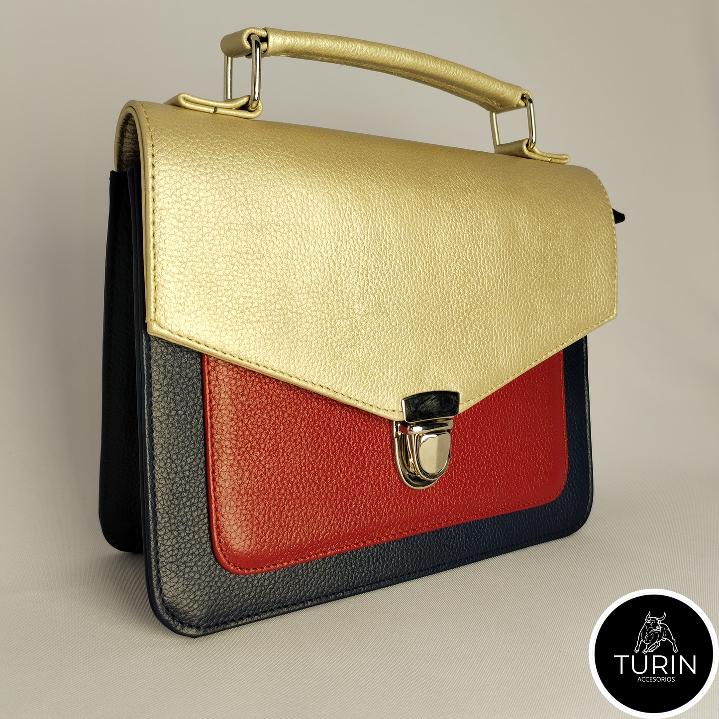 Bolso Anzio Azul-Blanco-Rojo