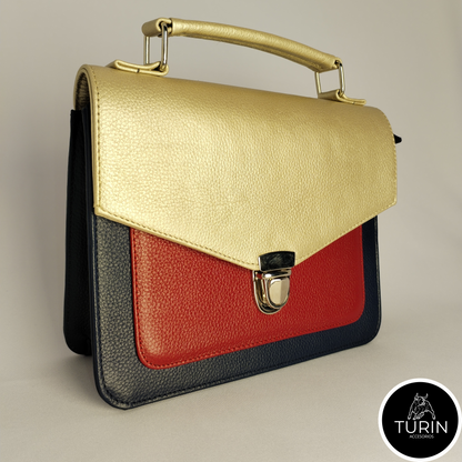 Bolso Anzio Azul-Blanco-Rojo