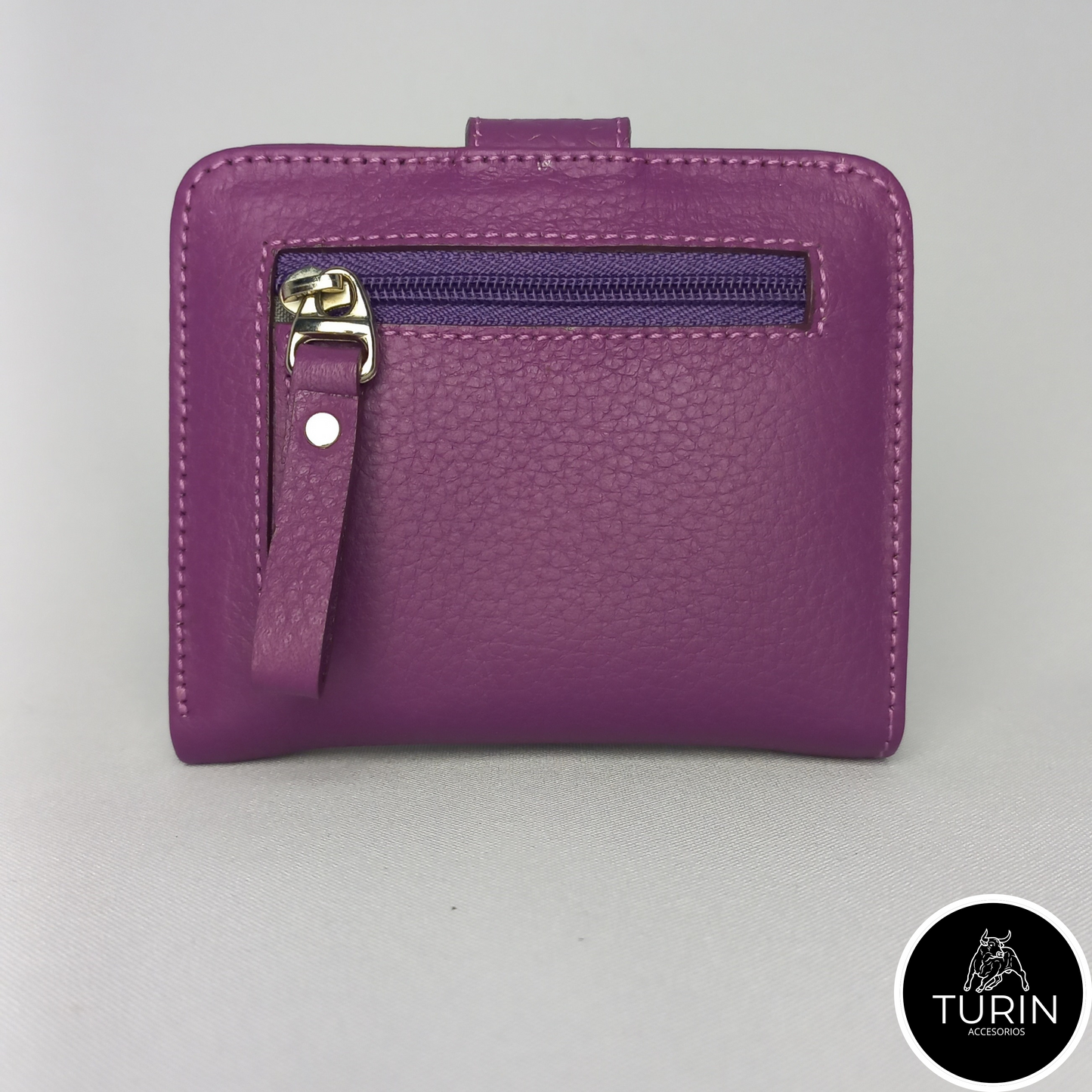 Mini Billetera Salvatierra Morado-Dorado