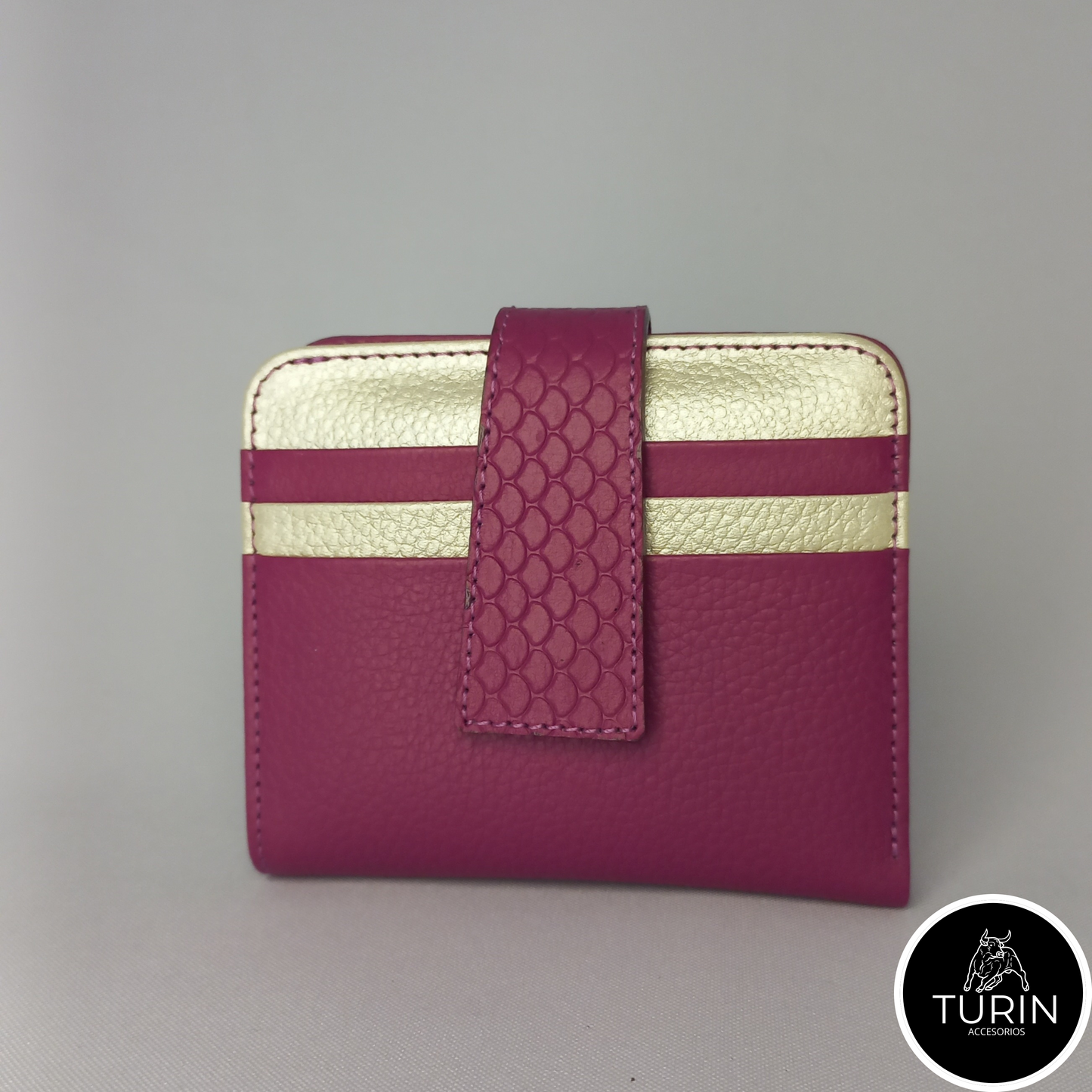 Billetera Salvatierra Fucsia-Dorado
