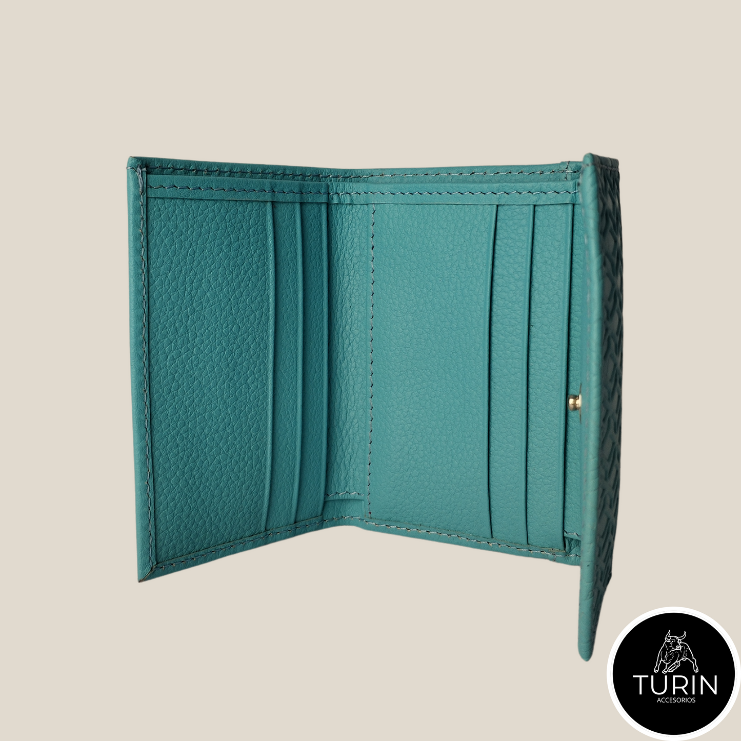 Mini Billetera Calatrava Azul Cielo
