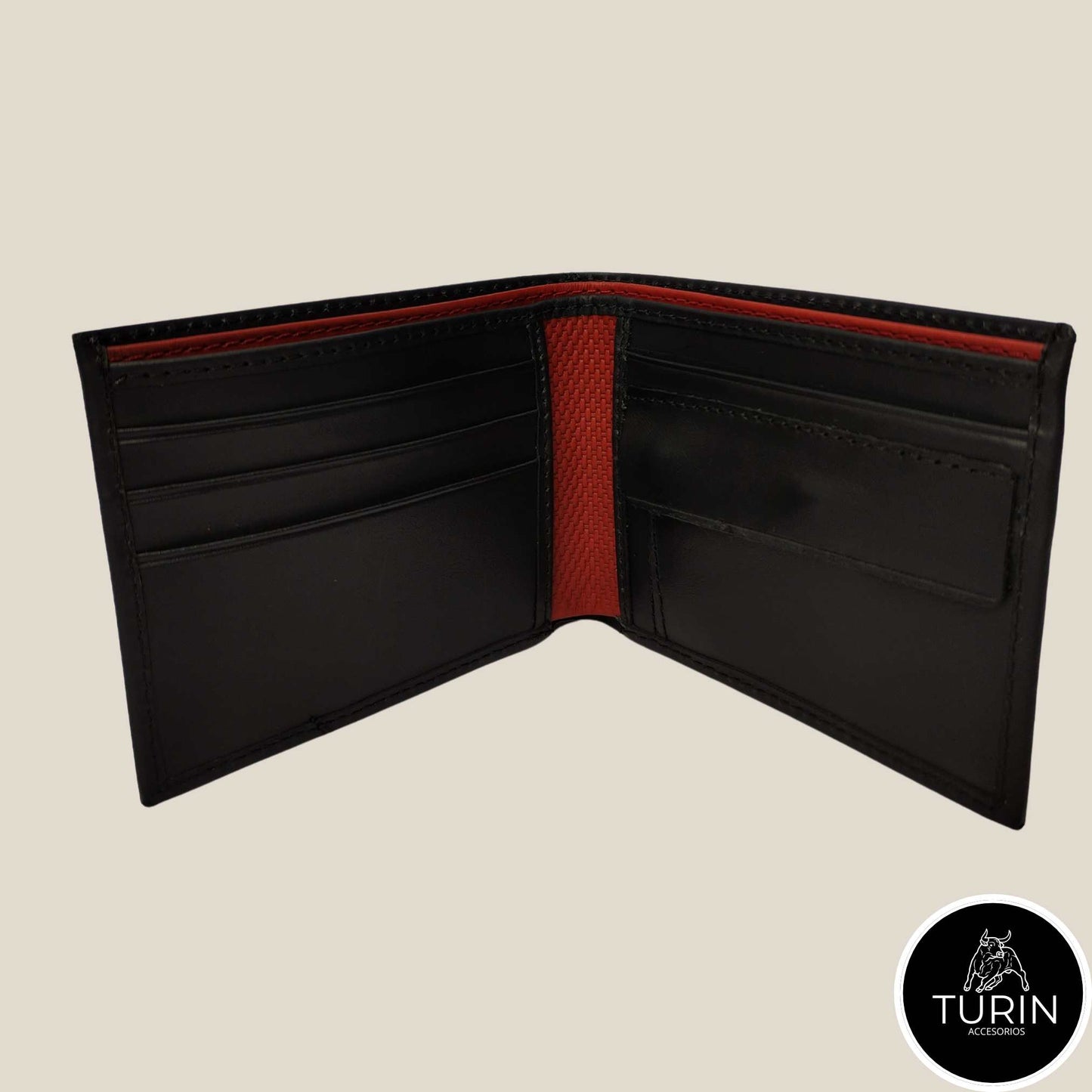 Billetera Campana Negro-Rojo