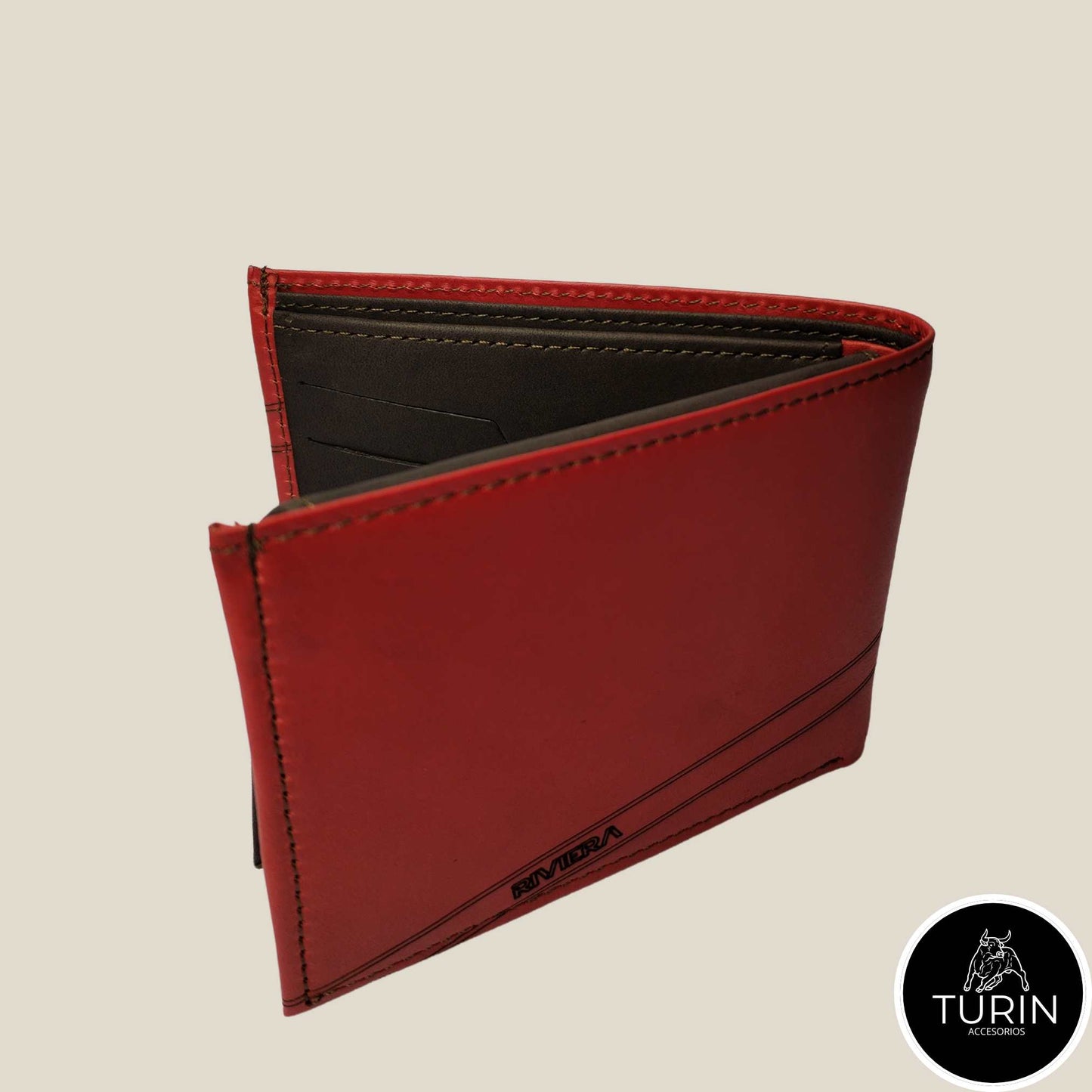 Billetera Tormes Rojo-Café