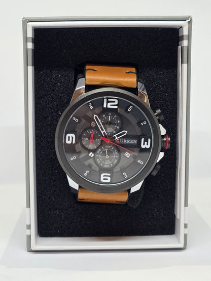 TIEMPO VIVO – Reloj Curren Cronógrafo con Correa en Cuero Camel