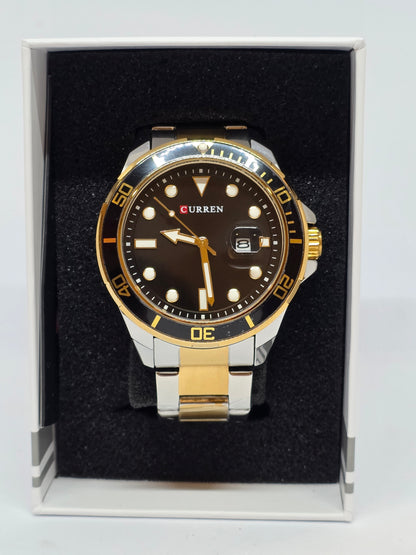 IMPERIAL – Reloj Curren Bicolor con Carátula Negra