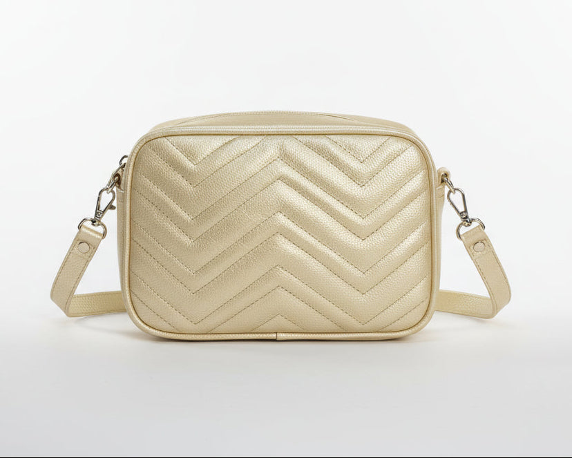 Bolso Moncalieri Dorado en Cuero 100% Garantizado + Envío Gratis