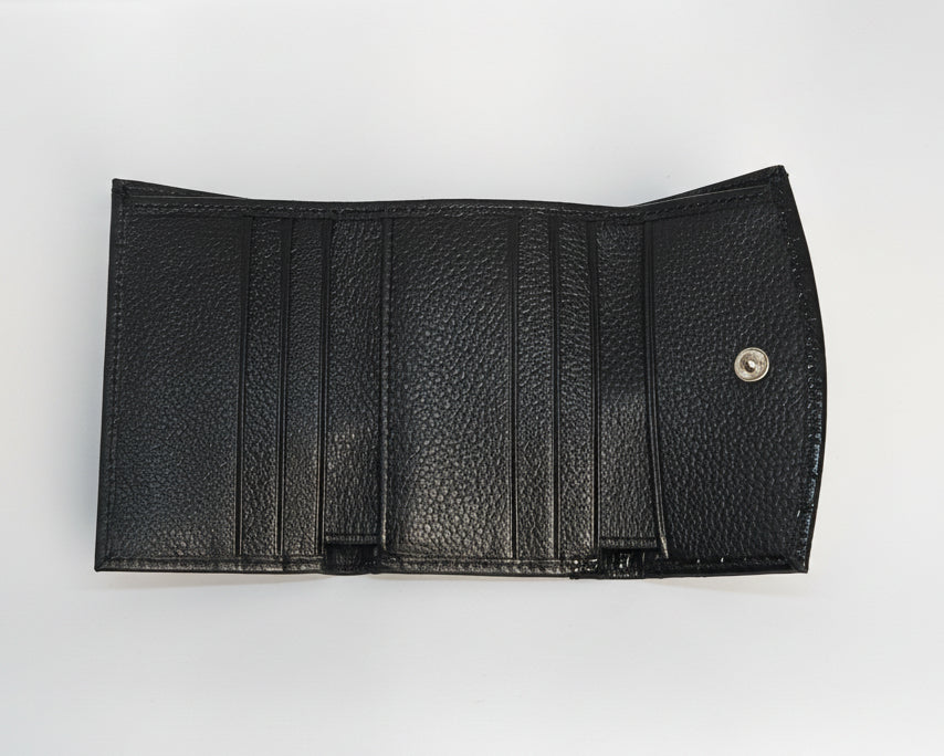 Mini Billetera Calatrava Negro Brillante